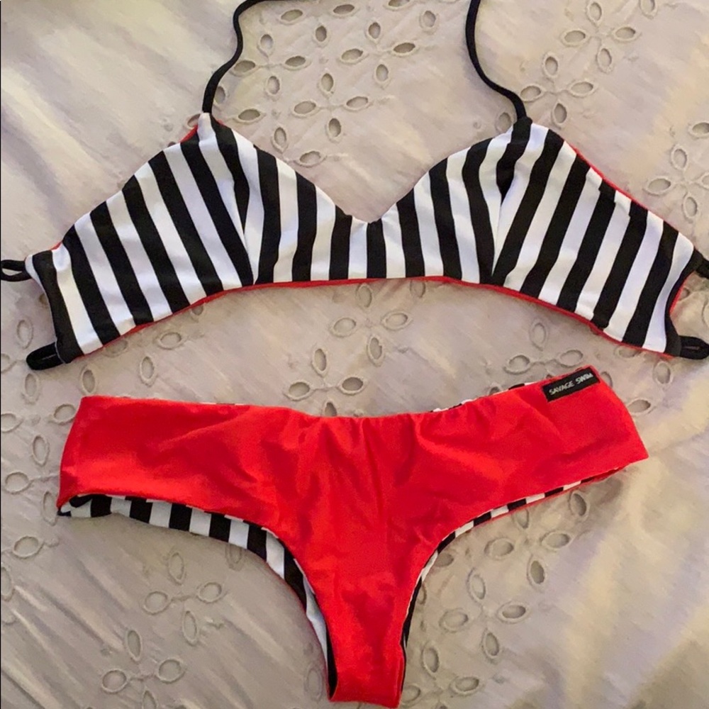 Savage Swim Reversible Bikini.